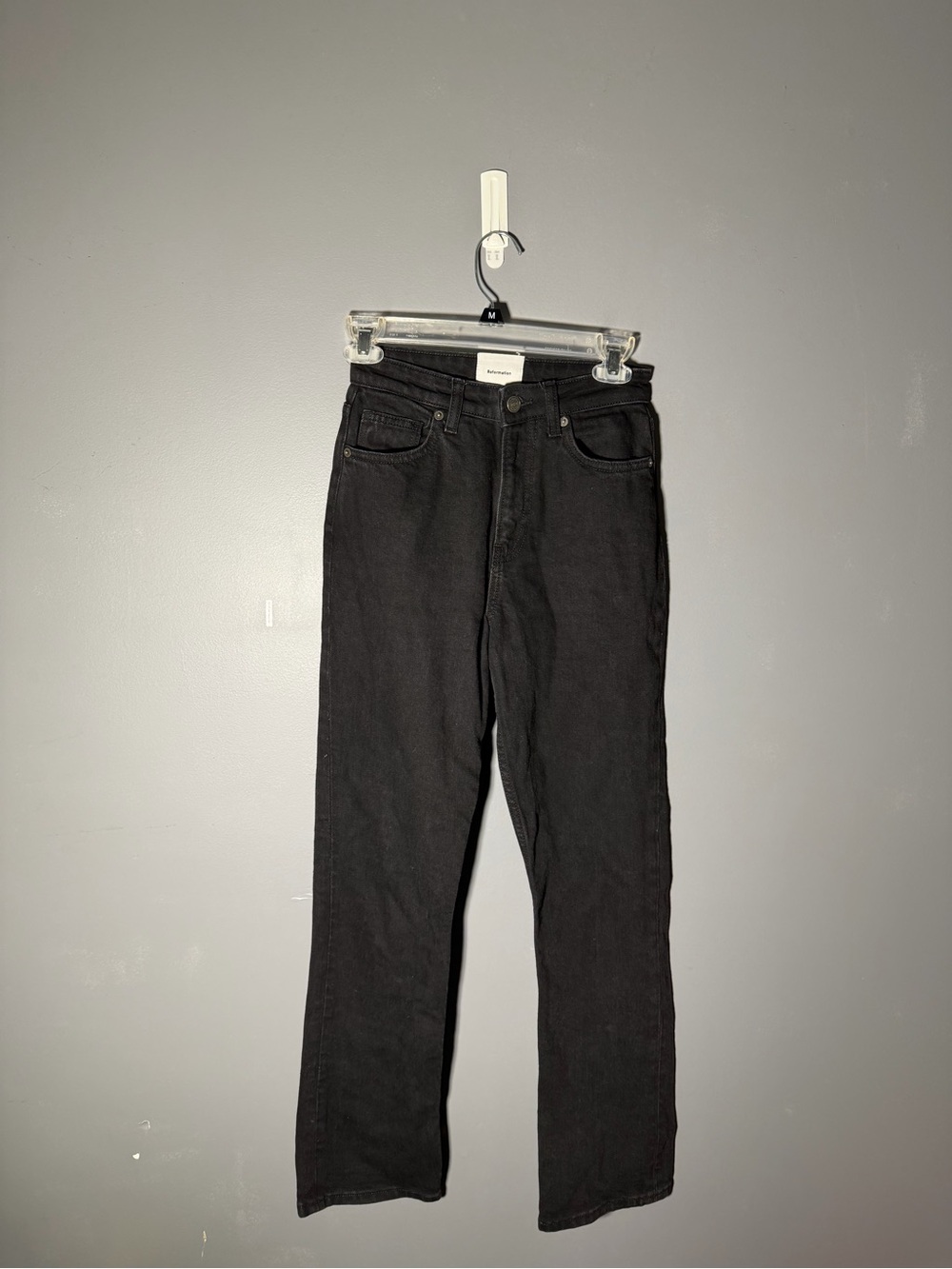 Reformation Jax Stretch High Rise Straight Jeans Size 24 - Picture 2 of 5